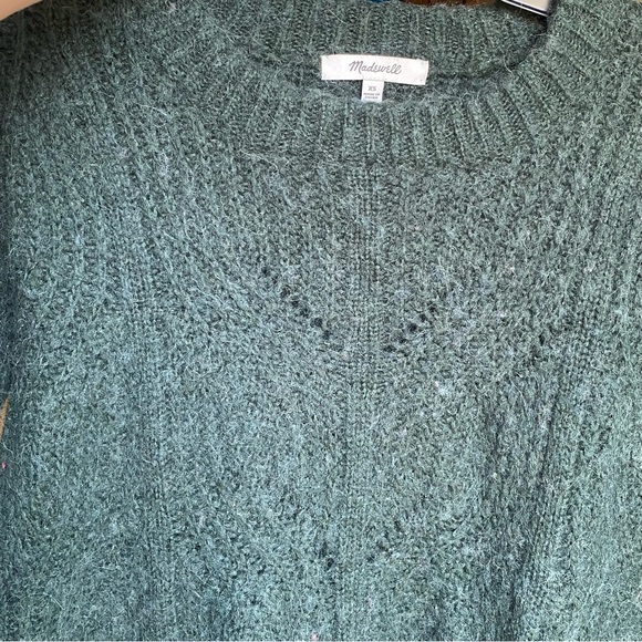 Madewell Charley Sweater | 30% Alpaca | Green | Size XS - Picture 11 of 13